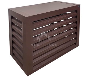 Osłona klimatyzatora - pompy ciepła 90x40x80 cm Ciemny brąz - Zabudowa NB432