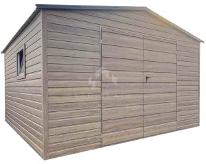 Schowek - domek ogrodowy 4x3m - brama dwuskrzydłowa  - okno - winchester - drewnopodobny - dach dwuspadowy  NB482