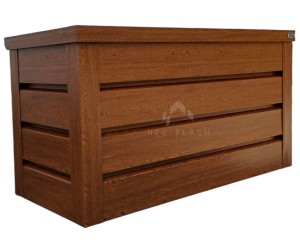 Skrzynia ogrodowa metalowa kufer 150x60x70cm  złoty dąb NB234