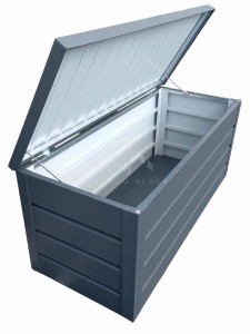 Skrzynia ogrodowa metalowa kufer 150x60x70cm  antracyt NB235