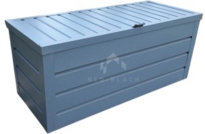 Skrzynia ogrodowa metalowa kufer 150x60x70cm  antracyt NB236