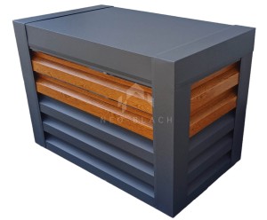 Osłona klimatyzatora - pompy ciepła 70x40x60 cm antracyt + jasny orzech  NB237