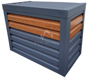 Osłona klimatyzatora - pompy ciepła 70x40x60 cm antracyt + jasny orzech NB238