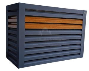 Osłona klimatyzatora - pompy ciepła 130x50x110 cm antracyt + jasny orzech  NB240