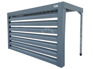 Osłona klimatyzatora - pompy ciepła 110x40x90 cm antracyt - zabudowana tylko front NB242